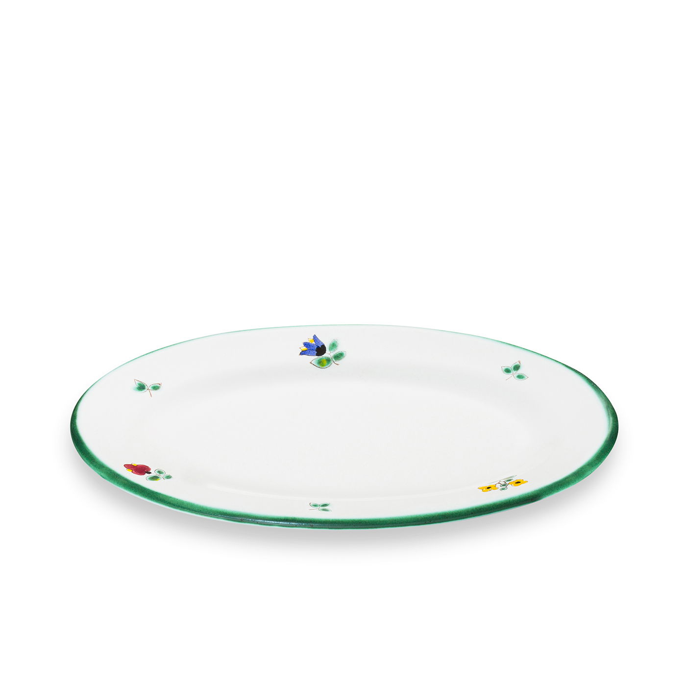 Platte oval mit Fahne