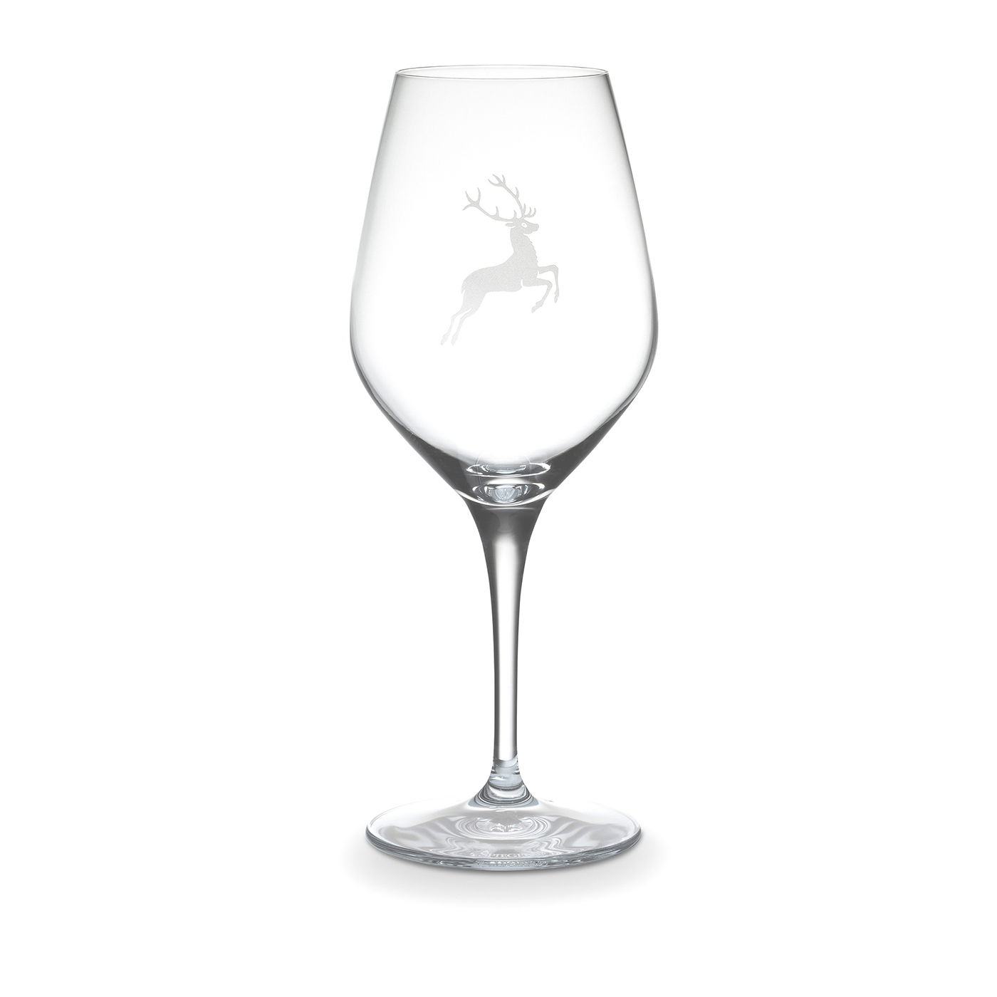 Weißweinglas Hirsch am Glas