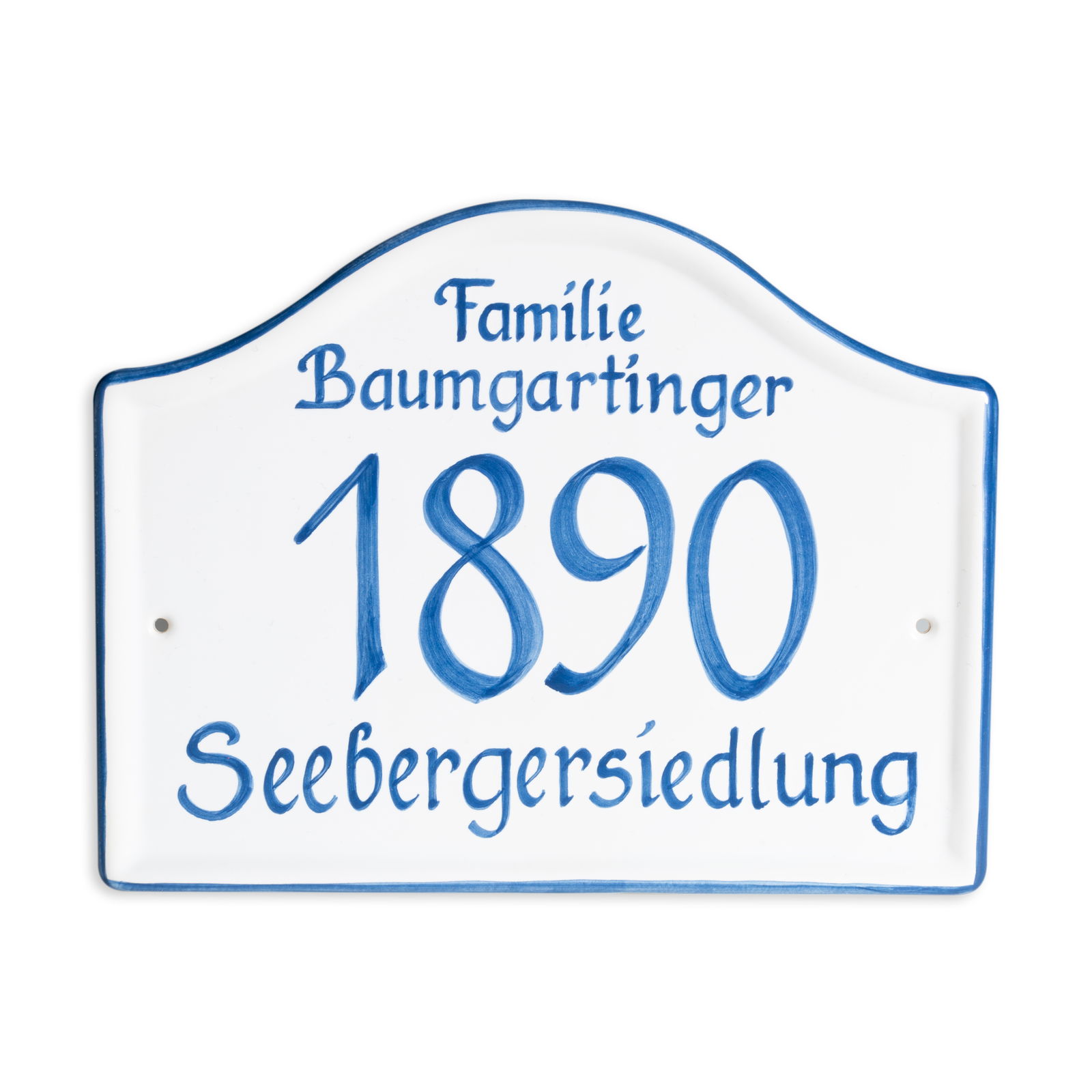 Türschild mit 2 Löcher zum Aufhängen