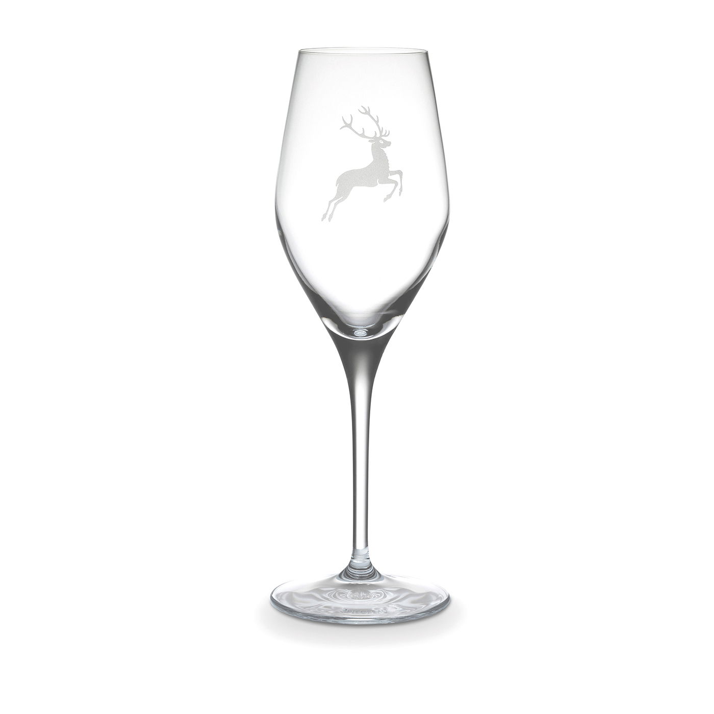 Champagne Glass Deer On Glass