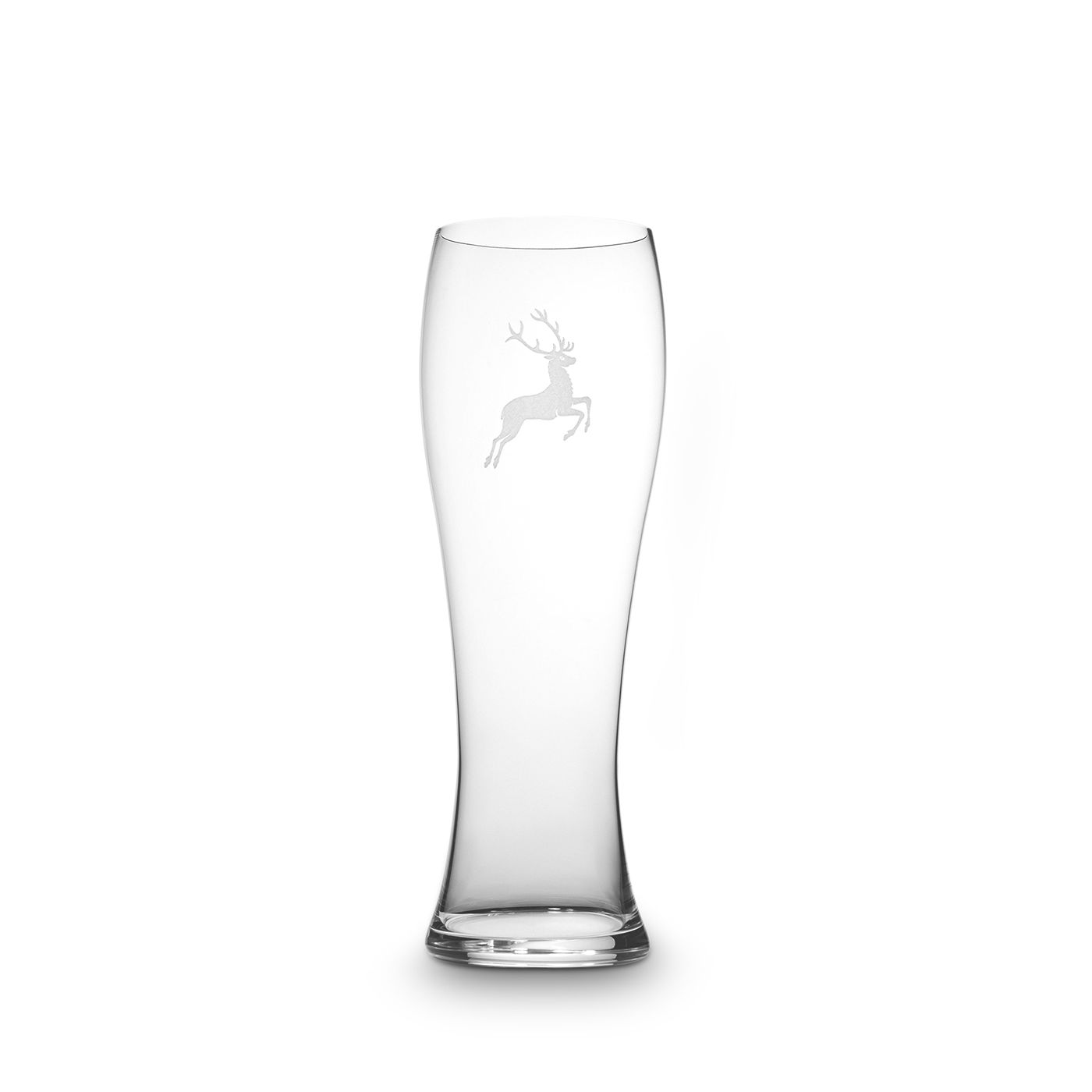 Weizenbierglas Hirsch am Glas
