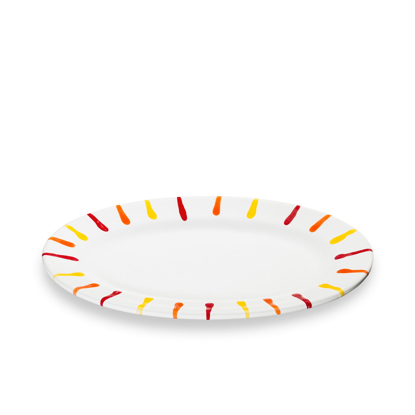 Platte oval mit Fahne Platte oval mit Fahne
