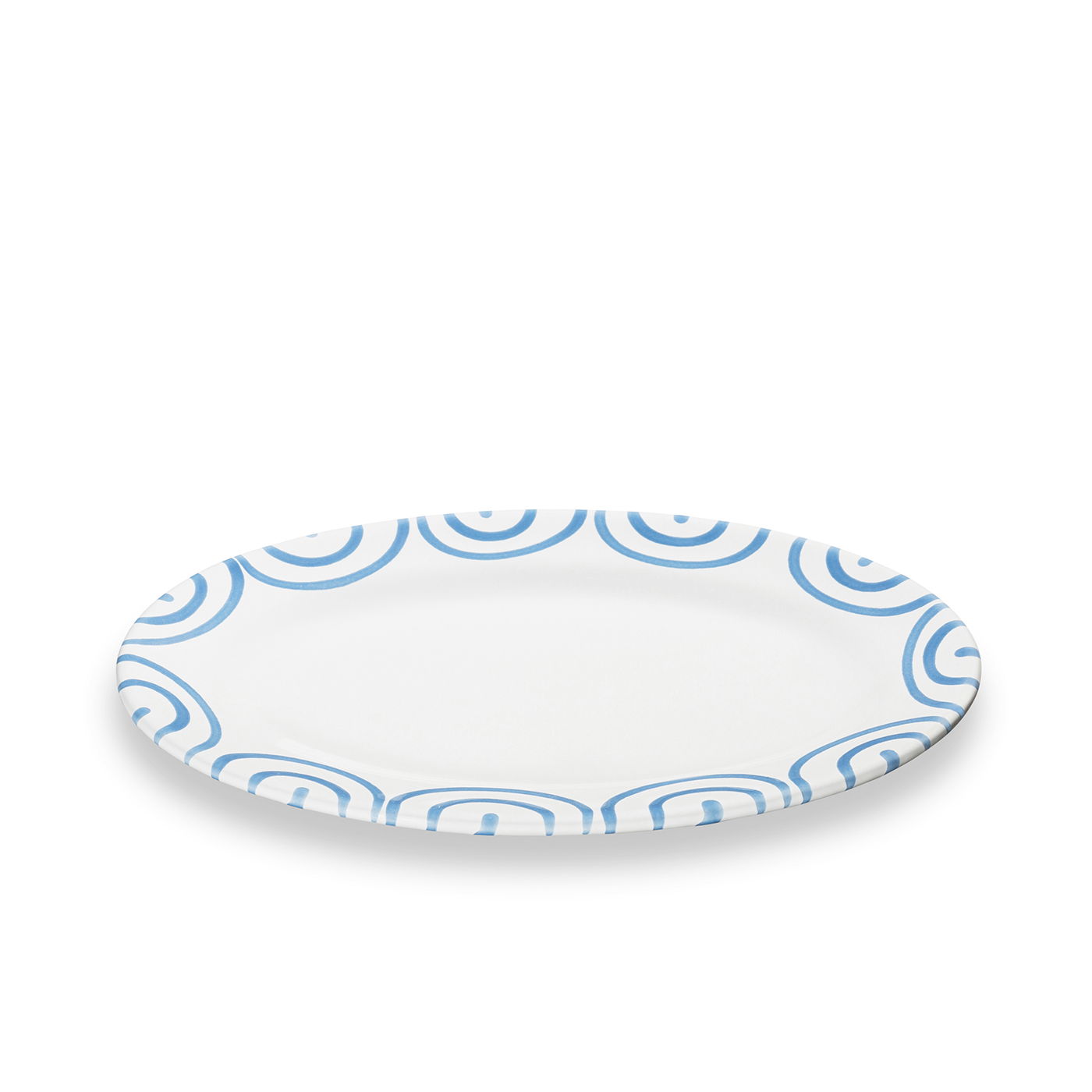Platte oval mit Fahne Platte oval mit Fahne