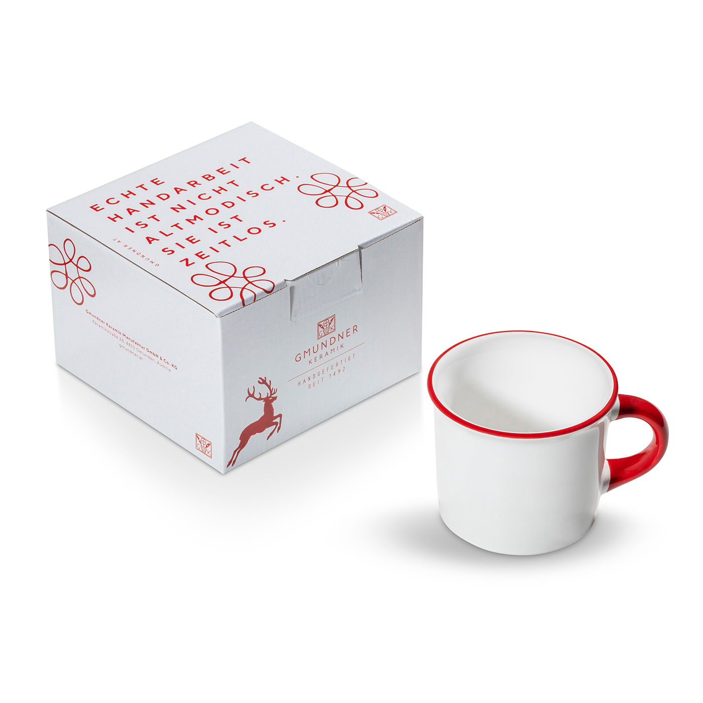 Rim Ruby Red, Mug With Handle (0,24 L)