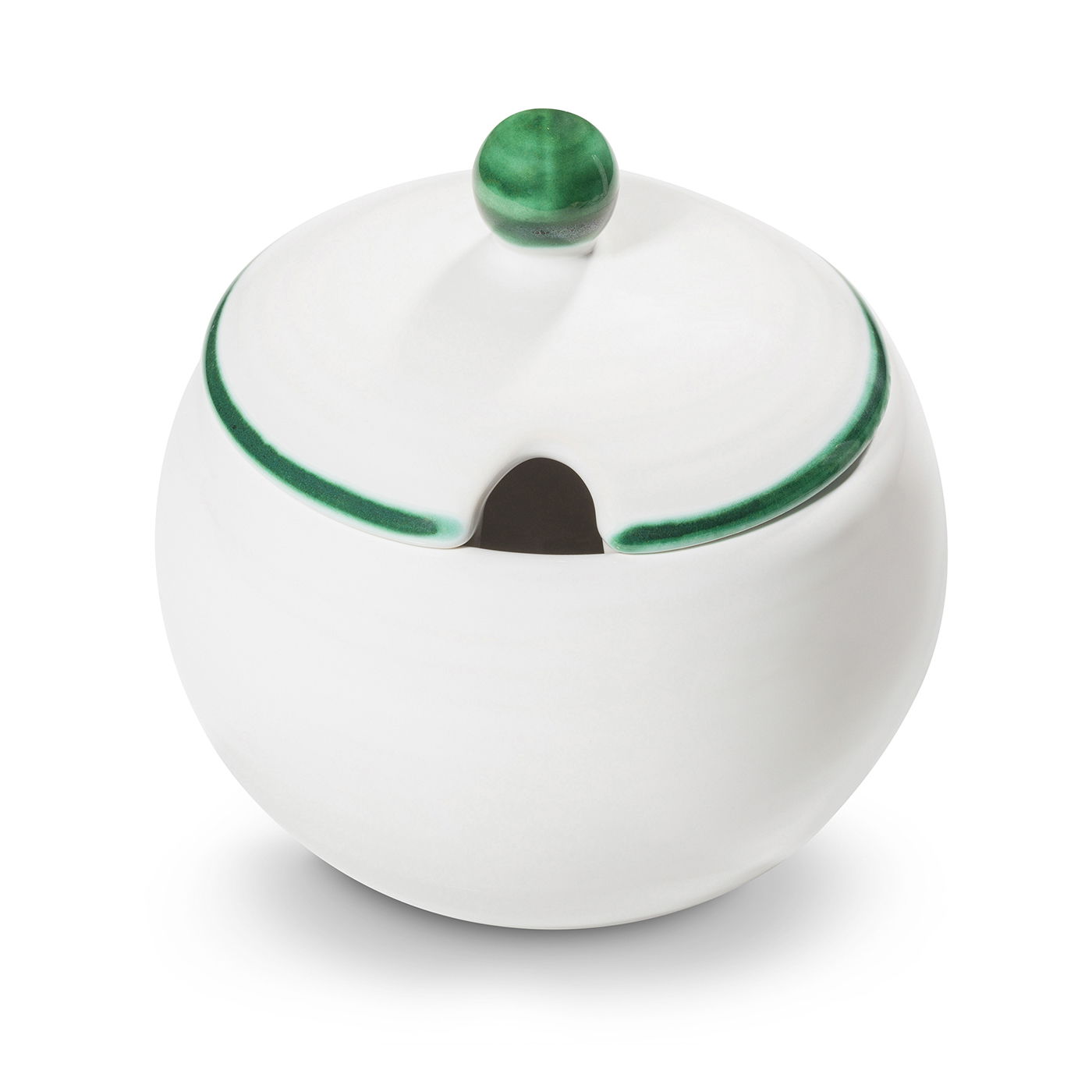 Gmundner Keramik Piatto Da Dessert Verde Bordo - Diametro 20 Cm - Fatto A Mano In Austria