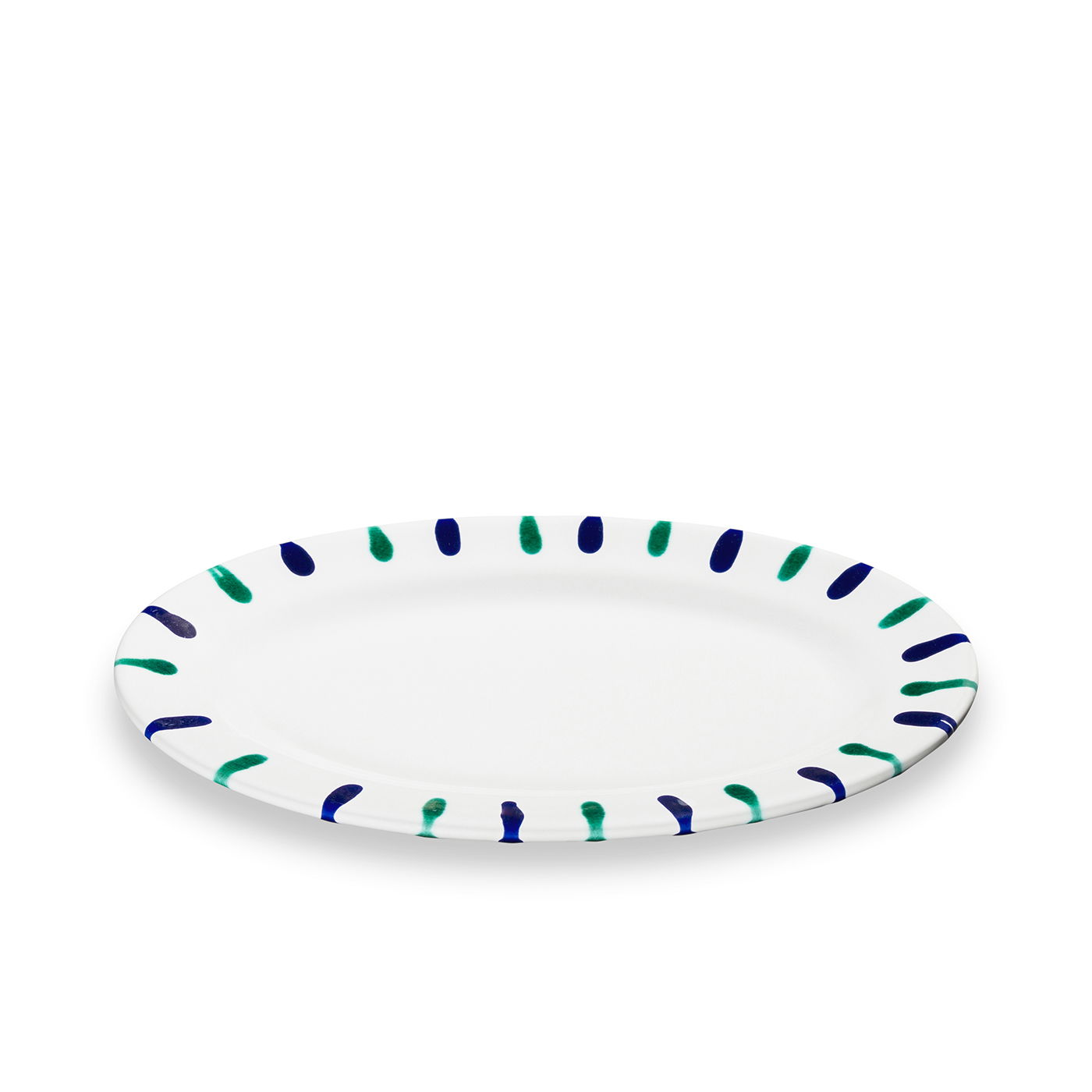Platte oval mit Fahne Platte oval mit Fahne