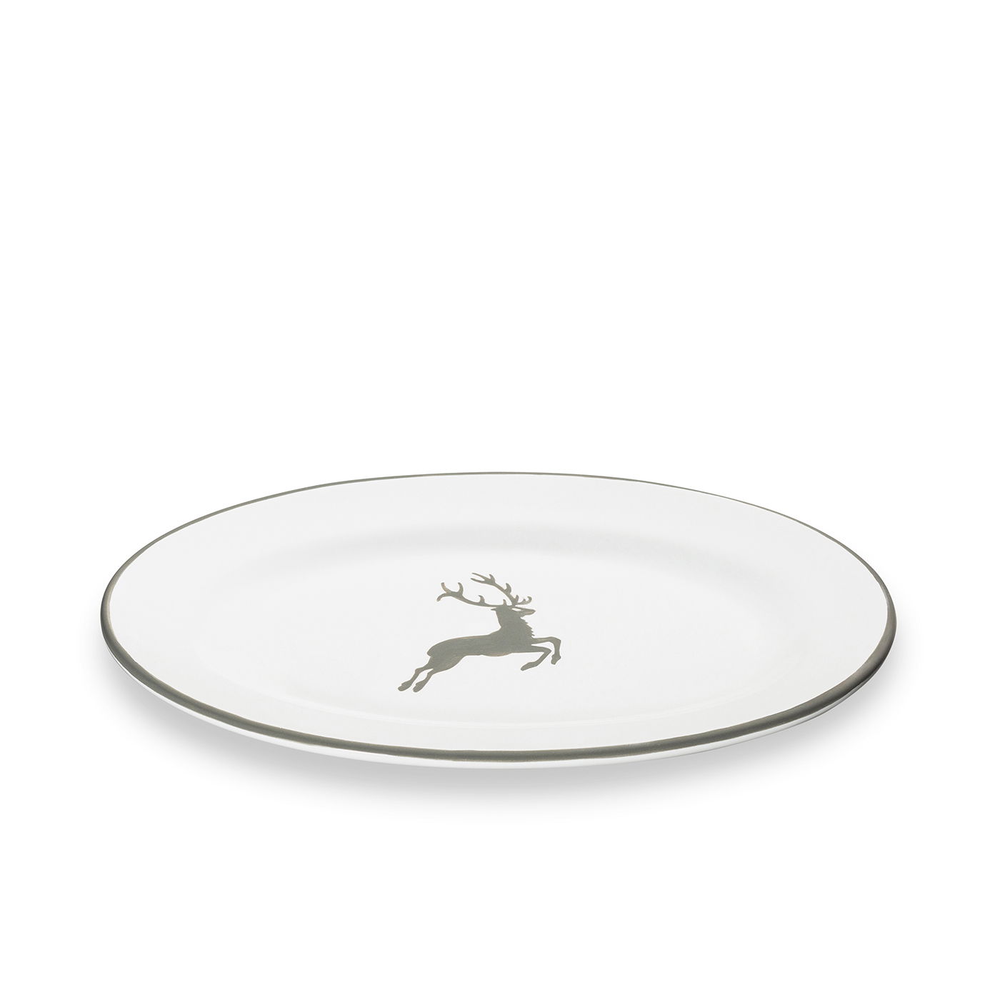 Platte oval mit Fahne