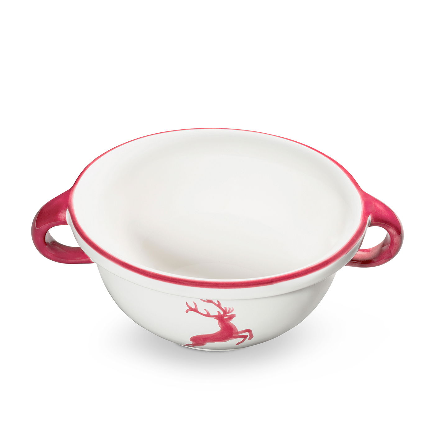 Gmundner Keramik Rubinroter Hirsch, Assiette à pâtes Gourmet ( 29cm Gmundner Keramik Rubinroter Hirsch, Assiette à pâtes Gourmet ( 29cm